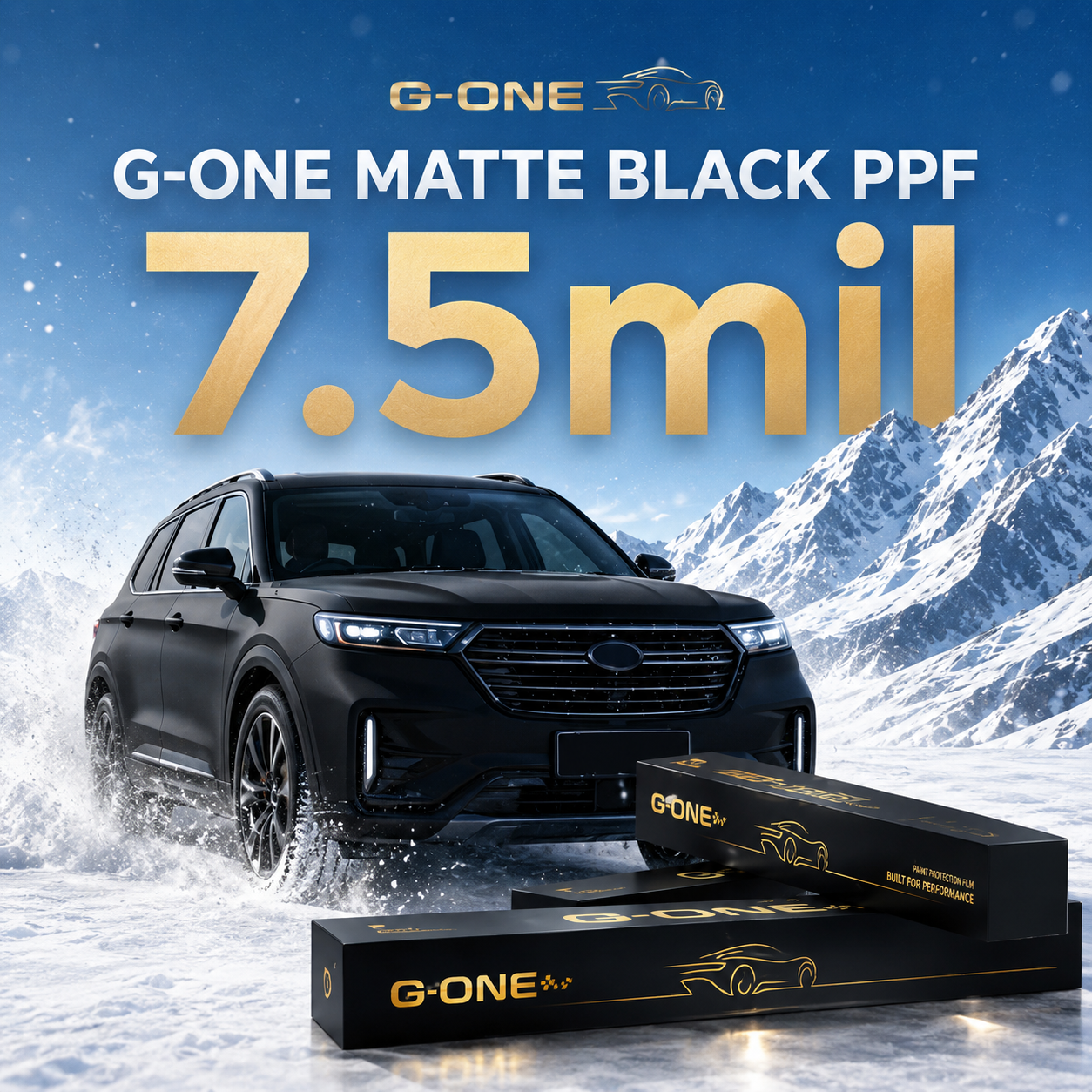 7.5mil Black Matte PPF